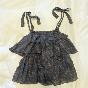 La Vie by Rebecca Taylor Top w/Rainbow threading